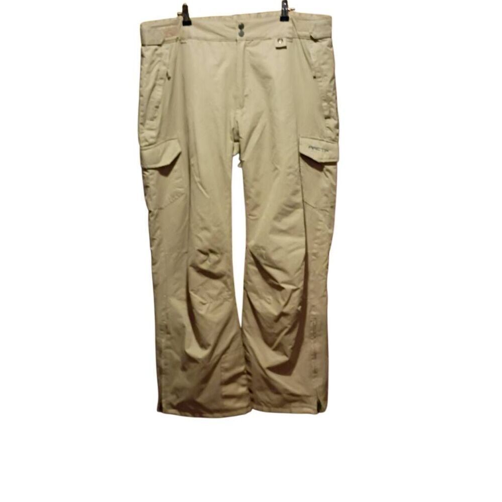 Arctix Men's Cargo Ski Pants XL Tan Double Layer Zip Ankle Style # OSC 1960